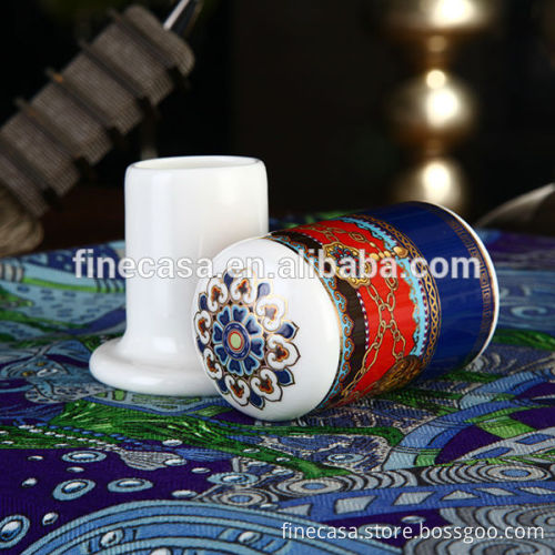 Luxury Fine Bone China Ceramic Toothpick Holder of Grand Banquet